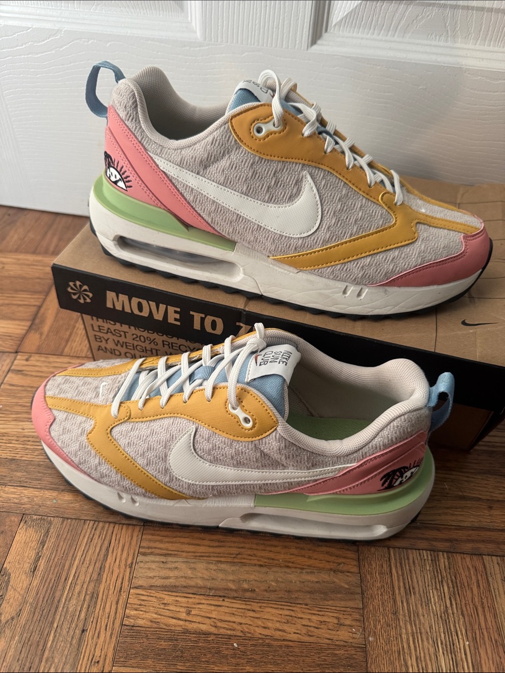 Nike Women’s Air Max Dawn SE Sneakers — Yellow, Pink, Green, White, Blue